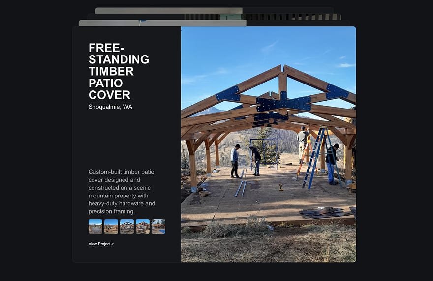 Construction services website desktop preview