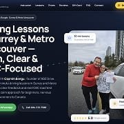 Driving instructor website homepage thumbnail